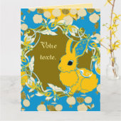 Coco das Kaninchen Karte (Gelbe Blume)