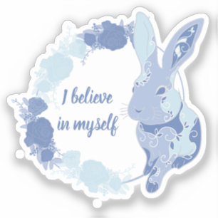 Coco das Kaninchen Sticker „Ich glaube an mich sel