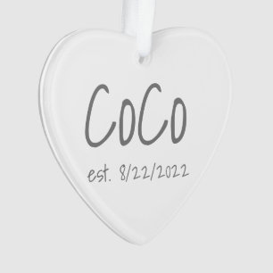 CoCo etablierte Datum Personalisiert Acryl Ornament