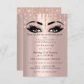 Coco Event Tropfen Rose Eyelash Confetti Makeup Einladung (Vorne/Hinten)