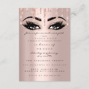 Coco Event Tropfens Rose Eyelash Formal Confetti Einladung