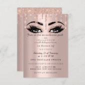 Coco Event Tropfens Rose Eyelash Formal Makeup Einladung (Vorne/Hinten)