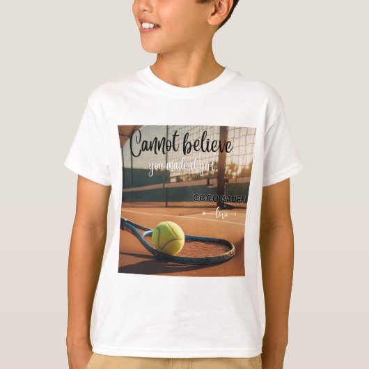 Coco Gauff, Mädchen T-Shirt (Vorderseite)