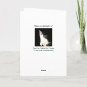 "Coco in the Light I."  Grußkarte Karte (Rückseite)