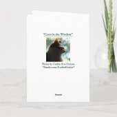 "Coco in the Window" Grußkarte Karte (Rückseite)