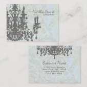 COCO Kronleuchter COLOR/PAPER/GRÖSSE OPTIONEN - Gr Visitenkarte (Vorne/Hinten)