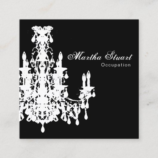 COCO Kronleuchter / PAPER & SHAPE OPTIONEN - Quadratische Visitenkarte (Vorderseite)