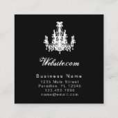 COCO Kronleuchter / PAPER & SHAPE OPTIONEN - Quadratische Visitenkarte (Rückseite)