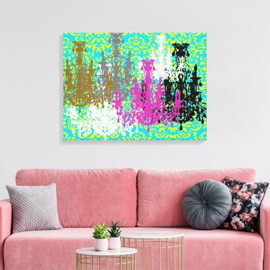 Coco Kronleuchter ~ Wrapped Canvas .75" Dick Leinwanddruck (Insitu (Wohnzimmer))
