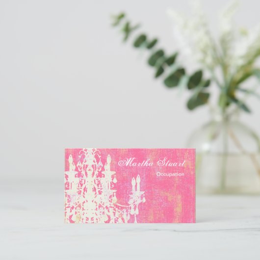 Coco-Leuchter FARBE, PAPIER u. GRÖSSEN-WAHLEN - Visitenkarte (Stehend Vorderseite)