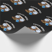 Coco-Nerd Funny Fruit Coconut Pun Dark BG Geschenkpapier (Ecke)