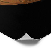 Coco-Nerd Funny Fruit Coconut Pun Dark BG Poster (Ecke)