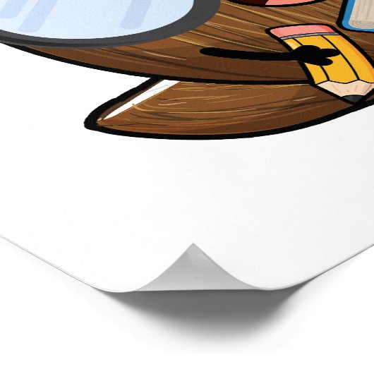 Coco-Nerd Funny Fruit Coconut Pun Poster (Ecke)