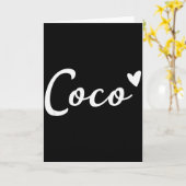 Coco Niedlich Herz Lustige Oma Muttertag Karte (Gelbe Blume)