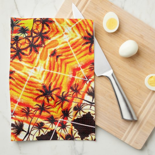 Coco Palm Star Geschirrtuch (Viertel Falte)