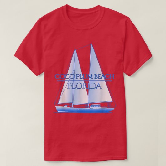 Coco Plum Beach Florida Coastal Nautical Sailing S T-Shirt (Design vorne)