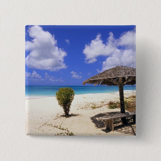 Coco Point Beach, Barbuda, Antigua Button (Vorderseite)