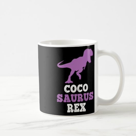 Coco-saurus Rex Dino Dinosaur Cocosaurus Funny  Kaffeetasse (Rechts)