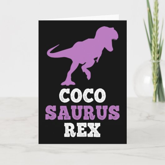 Coco-saurus Rex Dino Dinosaur Cocosaurus Funny  Karte (Vorderseite)