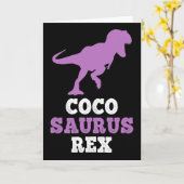Coco-saurus Rex Dino Dinosaur Cocosaurus Funny  Karte (Gelbe Blume)