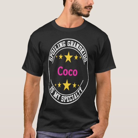 Coco Spoiling Grandkids Is My Specialty  Grandmoth T-Shirt (Vorderseite)