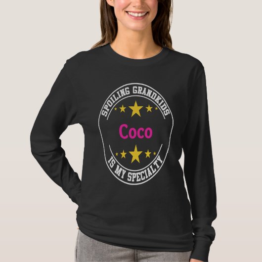 Coco Spoiling Grandkids Is My Specialty  Grandmoth T-Shirt (Vorderseite)