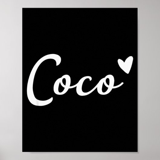 Coco Süßes Herz Lustige Oma Muttertag  Poster (Vorne)