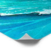 Coco the Hawaiian Surfing Bunny Wall hanging Poster (Ecke)