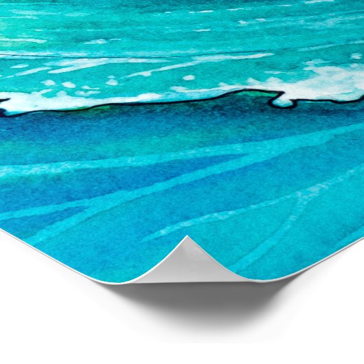 Coco the Hawaiian Surfing Bunny Wall hanging Poster (Ecke)