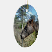 Coco und Creme: farbiges Pferd Keramik Ornament (Rechts)