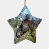 Coco und Creme: farbiges Pferd Keramikornament (Rechts)