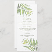 COCO Watercolor Palm Leaf Menü Einladung (Vorne/Hinten)