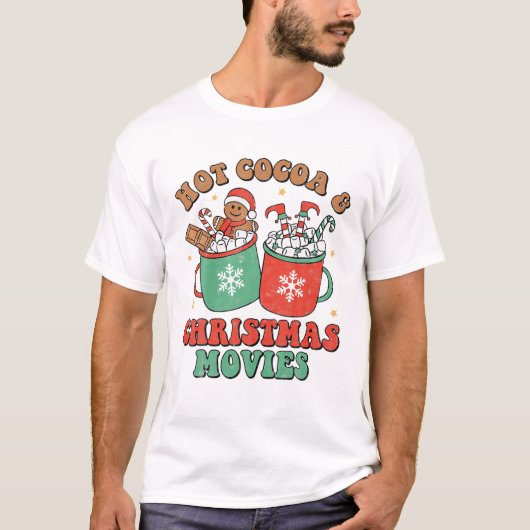 Cocoa And Christmas Movies T-Shirt (Vorderseite)