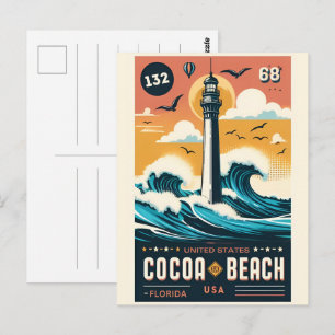 Cocoa Beach City Florida Küsten Geschenke Postkarte
