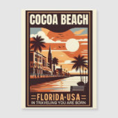 Cocoa Beach City Florida Küstenlinie Geschenke Magnetkarte (Vorderseite)