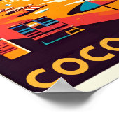 Cocoa Beach City Florida Küstenlinie Geschenke Poster (Ecke)