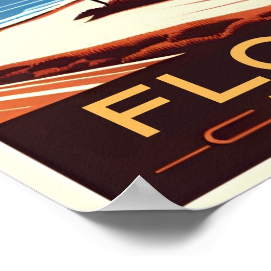 Cocoa Beach City Florida Küstenlinie Geschenke Poster (Ecke)