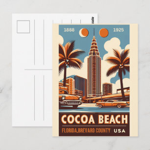 Cocoa Beach City Florida Küstenlinie Geschenke Postkarte