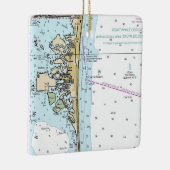 Cocoa Beach FL Chart Keramikornament (Rechts)