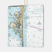 Cocoa Beach FL Chart Keramikornament (Links)