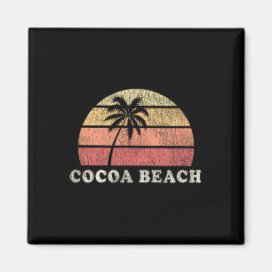 Cocoa Beach FL Vintage 70er Retro Throwback Design Magnet