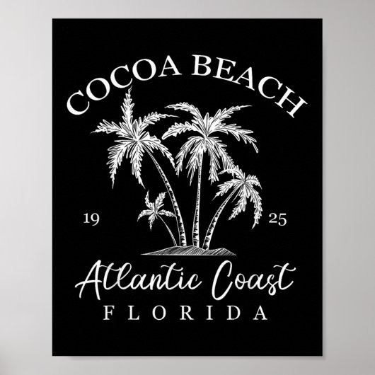Cocoa Beach, Florida Beach Design Tribal Turtle Gi Poster (Vorne)
