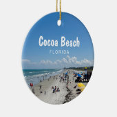 Cocoa Beach, Florida Beach Foto Keramik Ornament (Rechts)