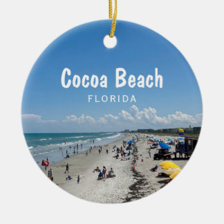 Cocoa Beach, Florida Beach Foto Keramik Ornament