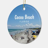 Cocoa Beach, Florida Beach Foto Keramik Ornament (Links)