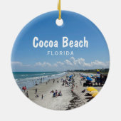 Cocoa Beach, Florida Beach Foto Keramik Ornament (Hinten)