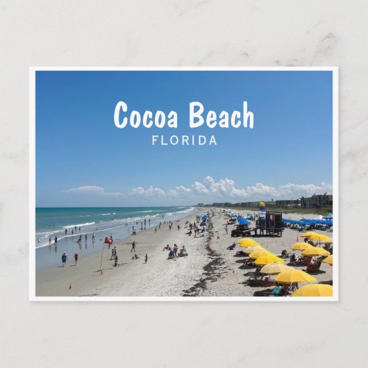 Cocoa Beach, Florida Beach Foto Postkarte (Vorderseite)