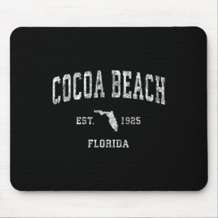 Cocoa Beach Florida Fl Vintag Athletic Sports Des Mousepad