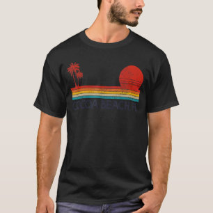 Cocoa Beach Florida FL Vintage Palmen Surfer V T-Shirt
