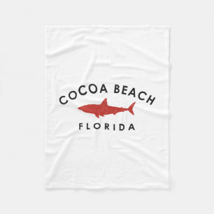 Cocoa Beach Florida Hai Urlaub Souvenir Vintag Fleecedecke
